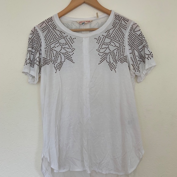 Rebecca Taylor studded T-shirt Small (but runs large and fits like a MEDIUM) - Picture 1 of 3